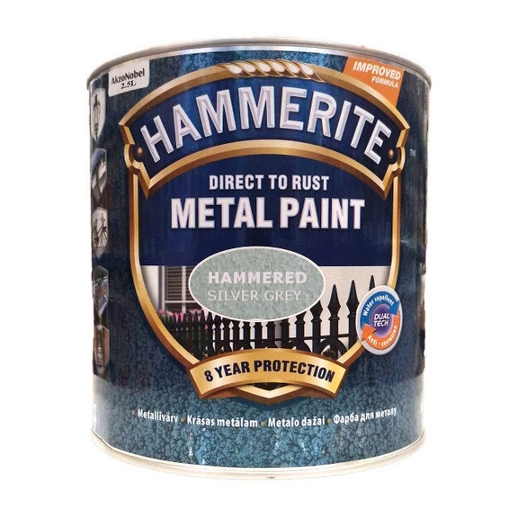 Hammerite Фарба по металу молоткова Срібна 2.5 л
