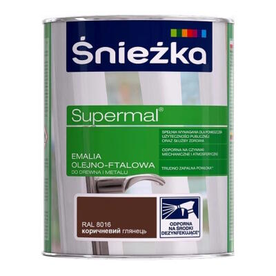 Sniezka Supermal Емаль олійно-фталева коричнева глянцева 0,8 л